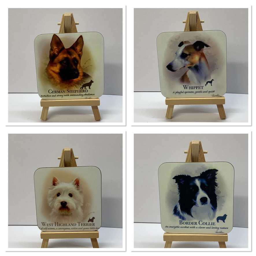 Selection of Hardwood dog coasters 