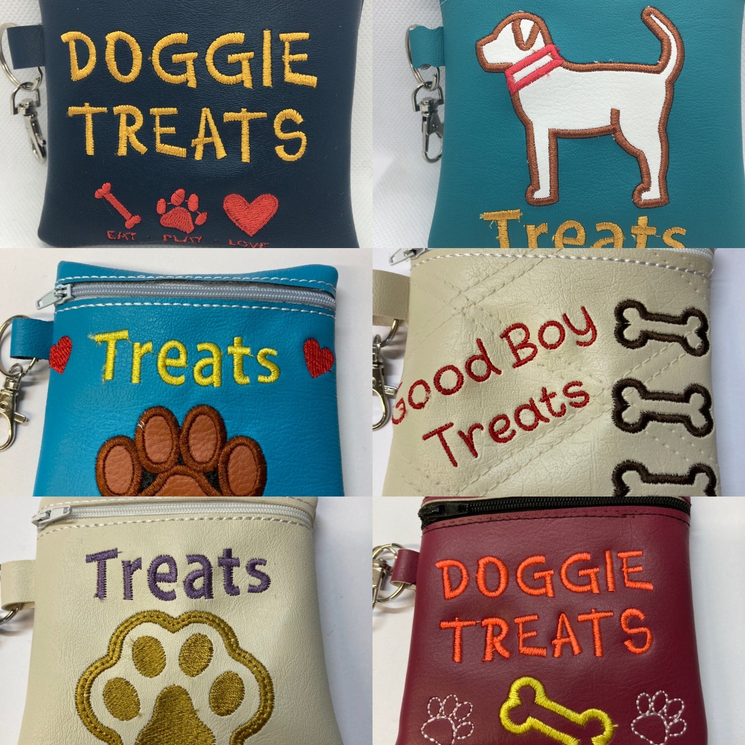 Embroidered Dog Treat Bags