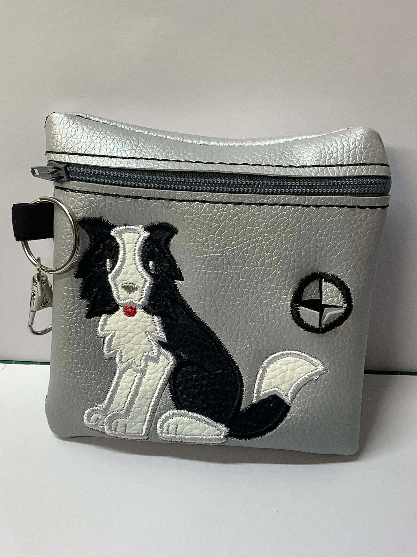 Black Border Collie poo bag dispenser - happy-dogs-togs