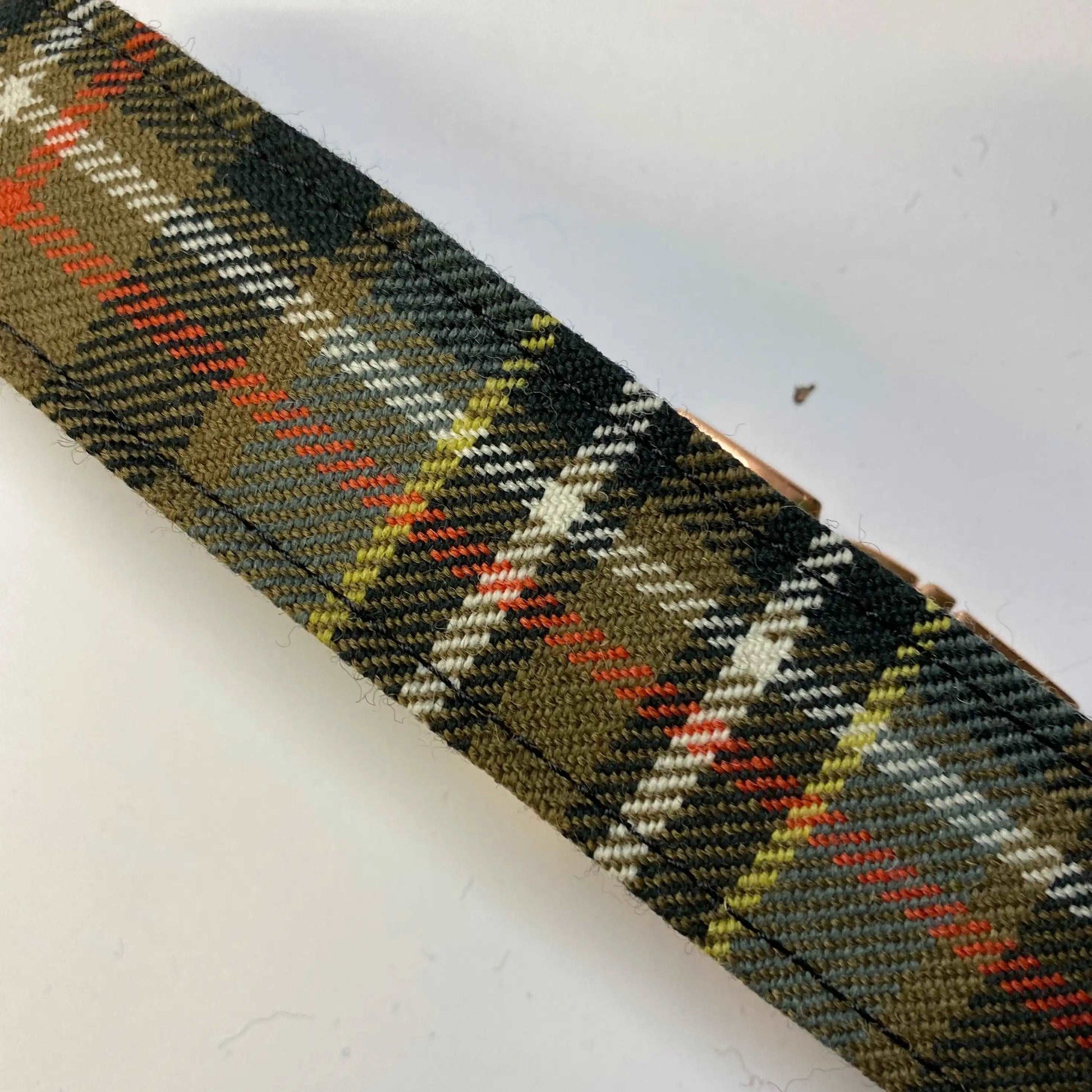 Extra Large Tartan Dog Collar Brown Check Tartan - happy-dogs-togs