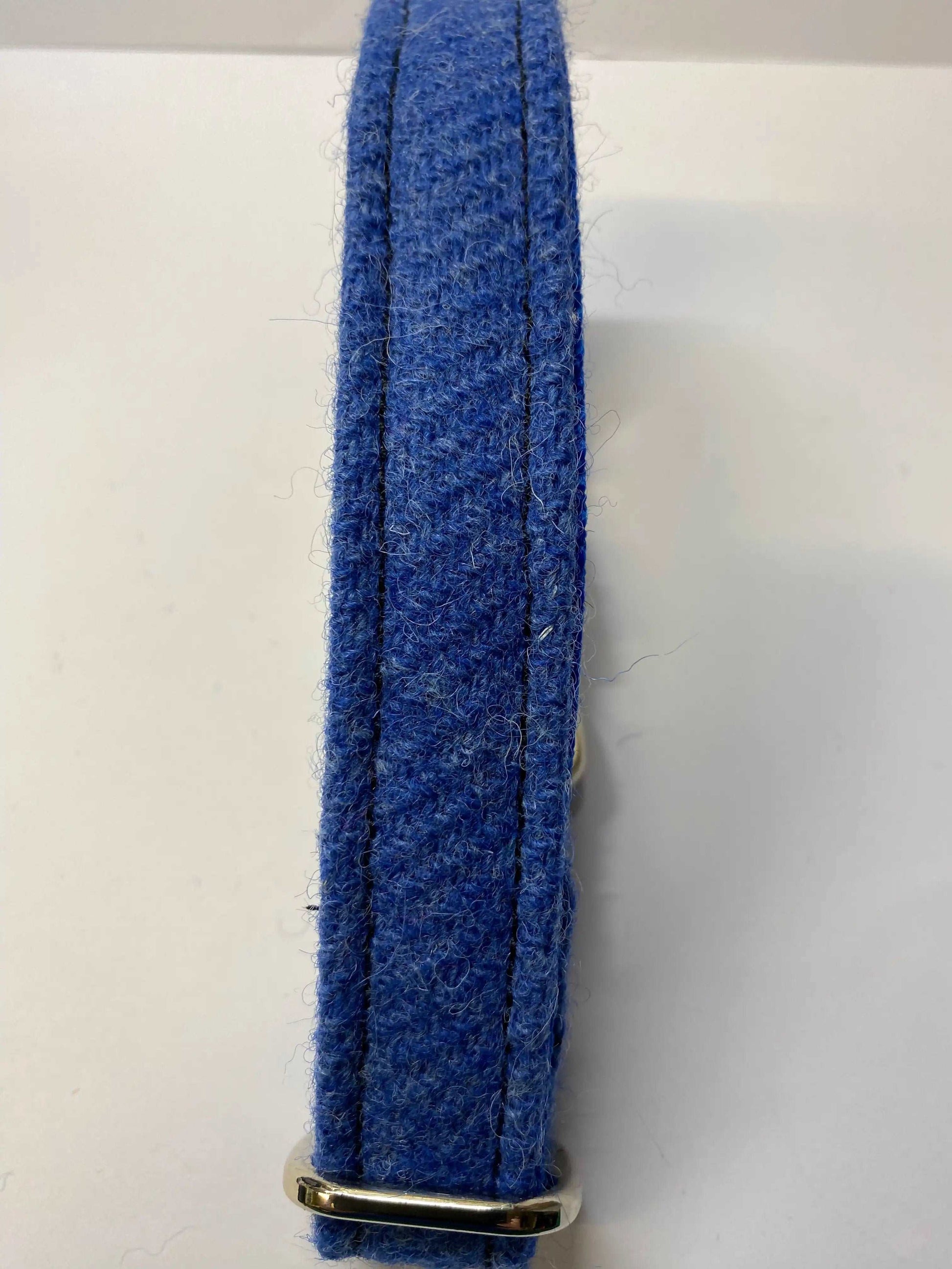 Harris Tweed Dog Collar in Blue 