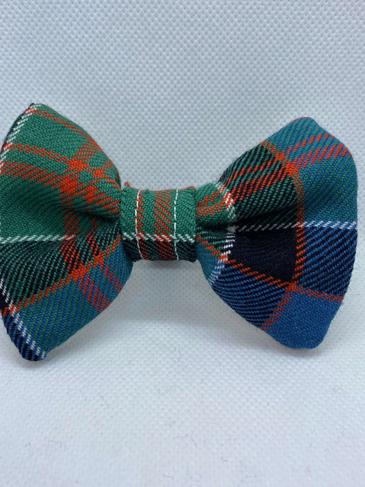 Tartan Dog Bow Tie , Blue Check medium size
