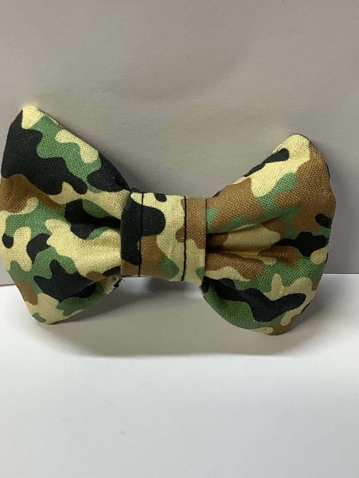 Stylish Camouflage Cotton Dog Bow Tie size small
