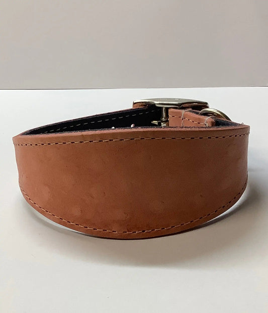 Small Greyhound Collar in Dusty Pink Real leather 