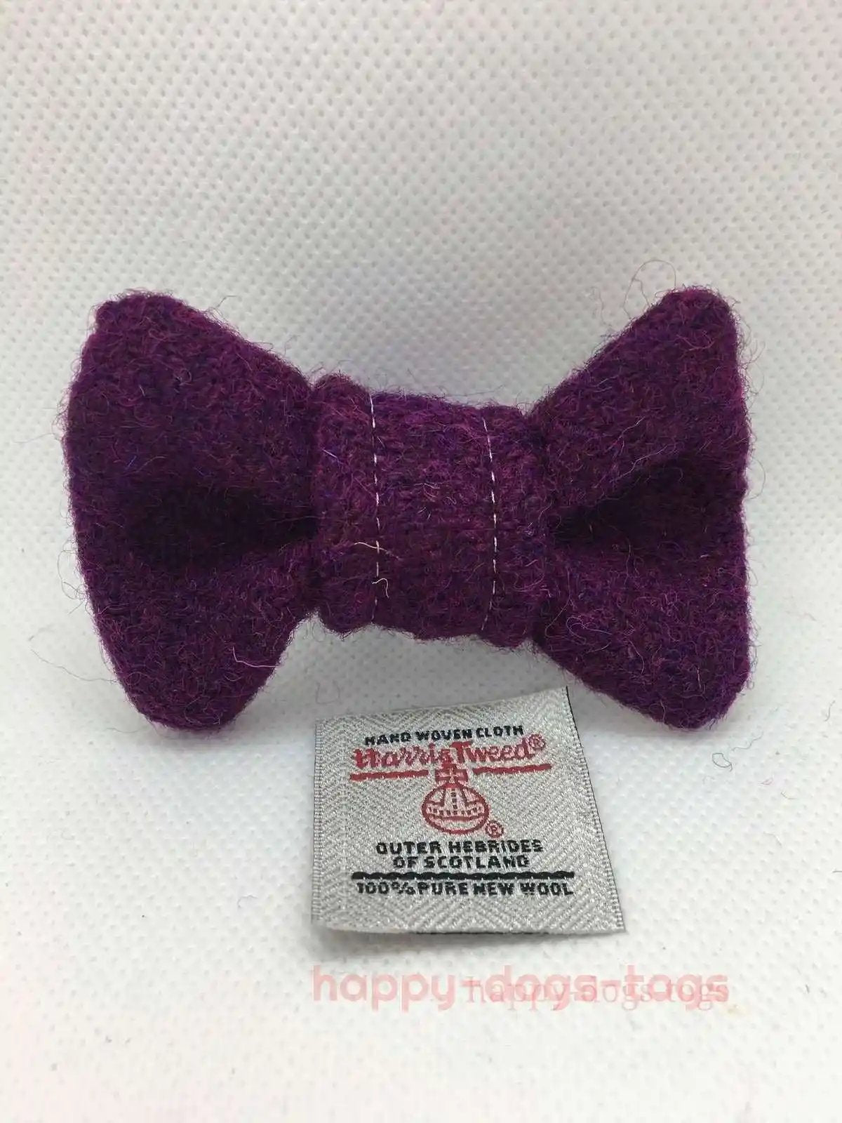 Plumb  Harris Tweed small bow tie for dogs