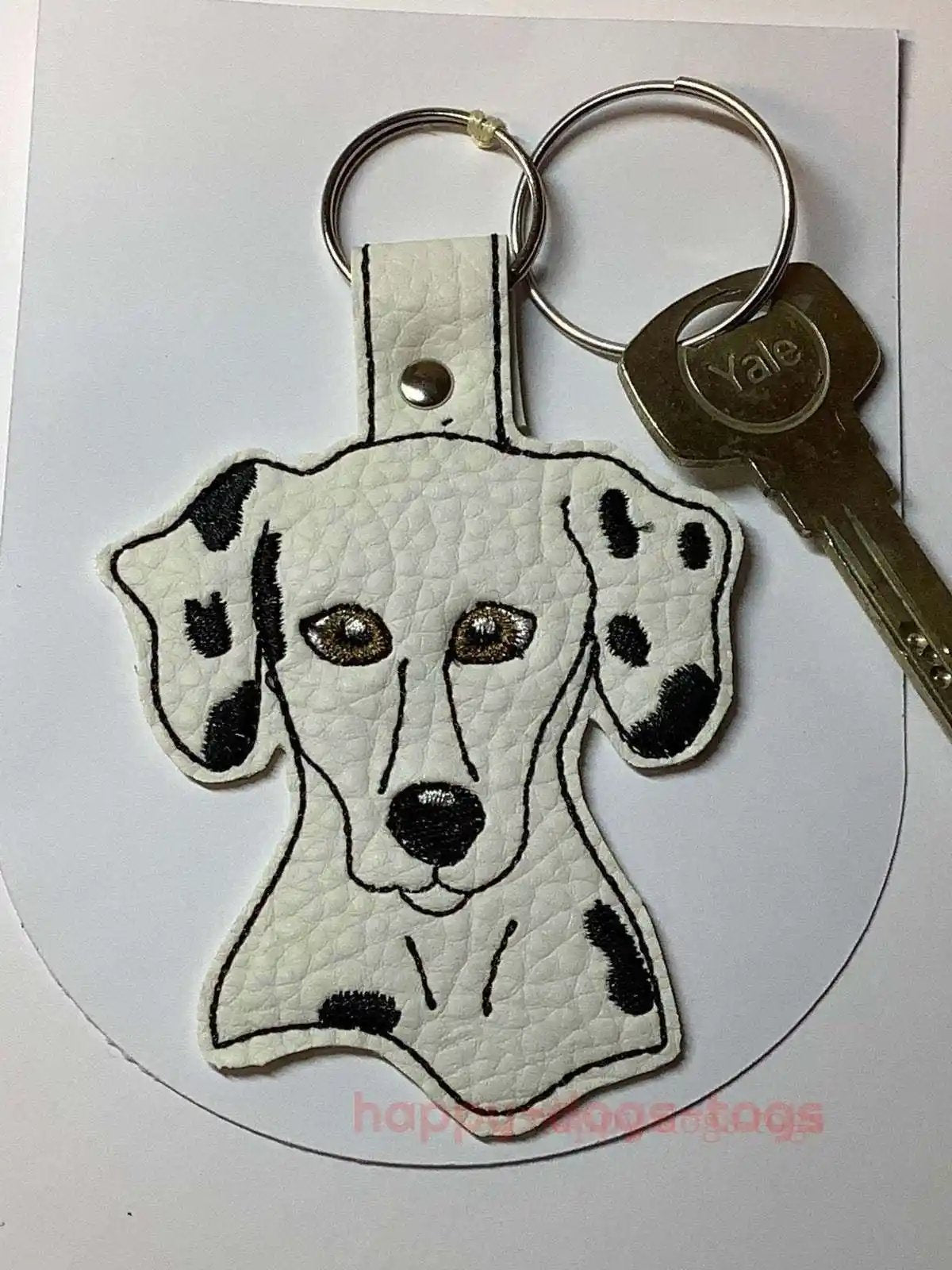 Embroidered Dalmation  Key ring