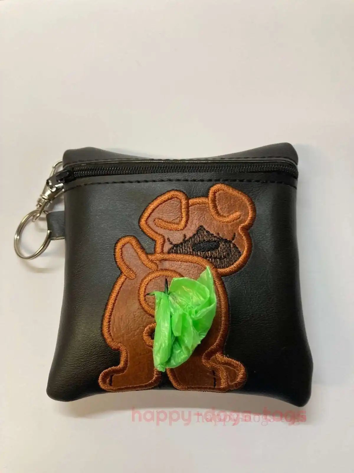 Embroidered Boxer Dog poo bag dispenser