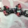 Attractive Black Floral design dog collar and bow tie set - Image 2