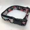 Black Oriental design floral dog collar Fits 10" - 16" - Image 2