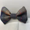 Grey and Fawn Tartan Dog bow tie medium - Image 2