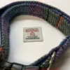 Shades of Blue Check Harris Tweed Dog Collar - Image 3