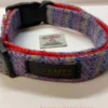 Lilac Pastel Stripe Harris Tweed Dog Collar