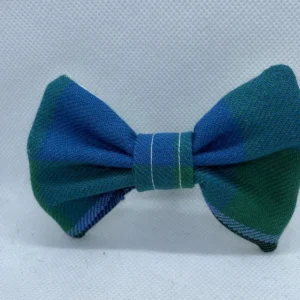 Bluewithgreentartandogbowtiemedium Happy Dogs Togs1