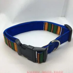 Blue Green and Yellow Dog Collar