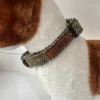 Brown and Fawn Herringbone Harris Tweed Dog Collar - Image 3