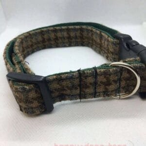 Dogcollarinbrownandfawnwooltweed Happy Dogs Togs1