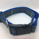 Green, Red and White Check Tartan Dog Collar