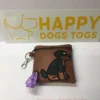 Embroidered Brown Sitting Rottweiler Poop Bag Dispenser - Image 3