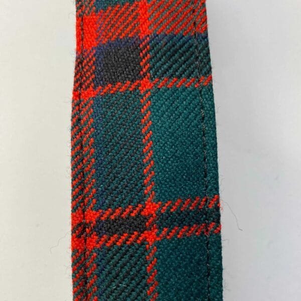 Extra Large Dog Collar Green With Red Check Tartan - Image 2