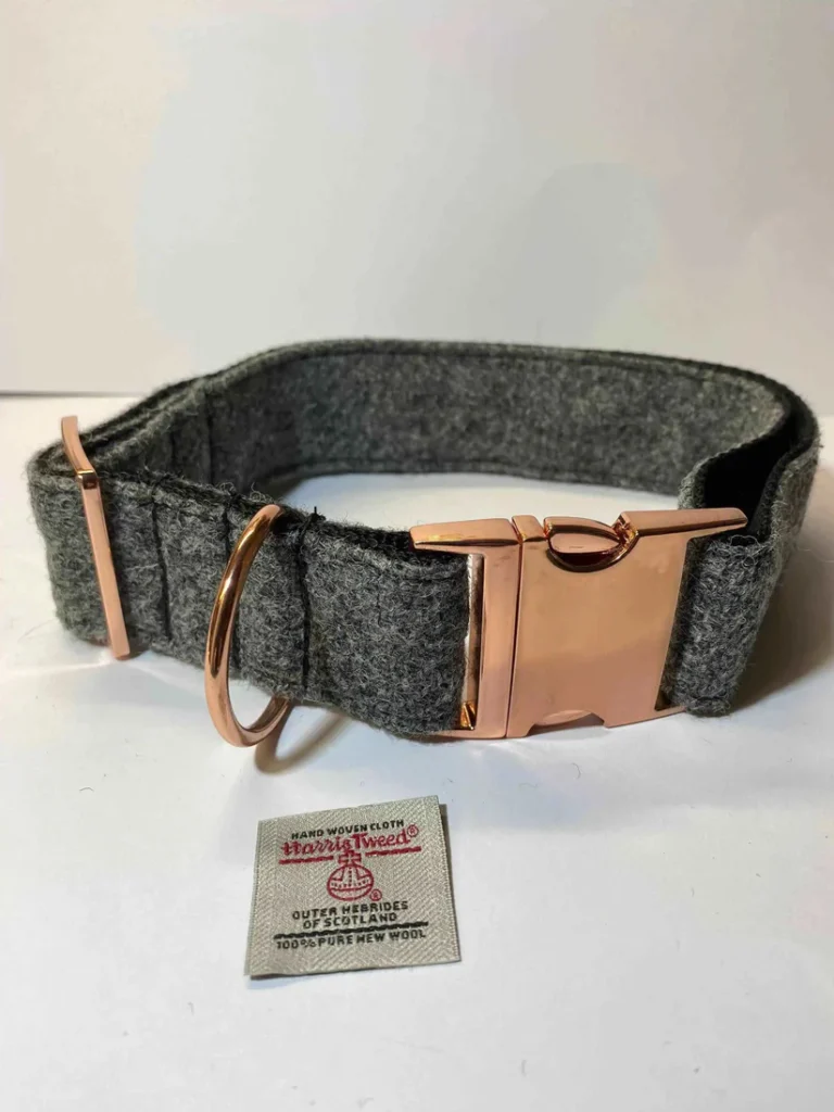 Extralargeharristweeddogcollaringrey Happy Dogs Togs1