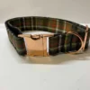 Extra Large Tartan Dog Collar Brown Check Tartan
