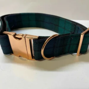 Extralargetartandogcollargreenandblacktartan Happy Dogs Togs1