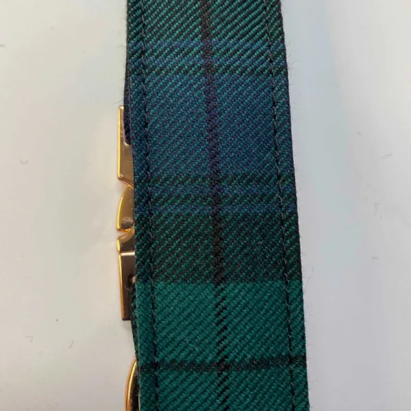 Extra Large Tartan Dog Collar Green And Black Tartan - Image 3