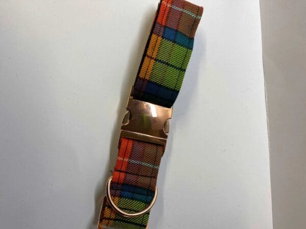 Extra Large Tartan Dog Collar Multi Colour Tartan - Image 3