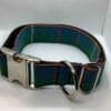 Extra Large Tartan Dog Collar in Green