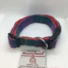Green and Purple Harris Tweed Dog Collar - Image 2