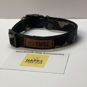 Handcraftedcamouflagedogcollar Happy Dogs Togs1