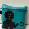 Turquoise, Black Labradoodle poo bag dispenser - Image 2