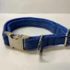 Large Blue Harris Tweed Dog Collar