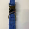 Large Blue Harris Tweed Dog Collar - Image 3