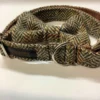 Harris Tweed Dog Collar size Large Brown and Fawn Herringbone dog collar Set. - Image 8