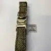 Harris Tweed Brown and Fawn Herringbone dog collar - Image 2
