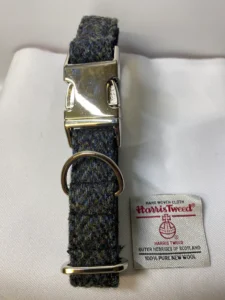 Harris Grey Tweed Dog Collar