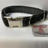 Harris Grey Tweed Dog Collar Large Dark Herringbone Dog Collar - Image 4