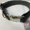 Harris Grey Tweed Dog Collar Large Dark Herringbone Dog Collar - Image 2