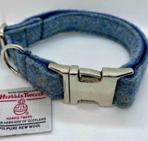 Blue Harris Tweed Collar