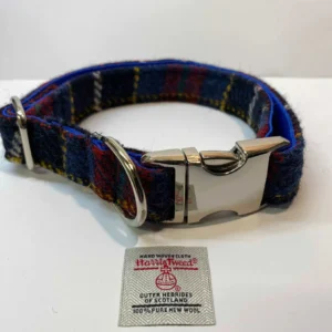 Harristweeddogcollarsizelargenavybluedogcollar Happy Dogs Togs1