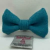 Harris Tweed Blue dog collar and Bow set Large size - Image 5