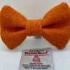 Harris Tweed Large Orange dog collar and Bow set - Image 4