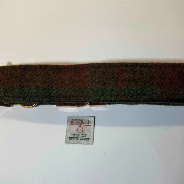 Extra Large Harris Tweed Dog Collar Shades Of The Forrest Check - Image 3