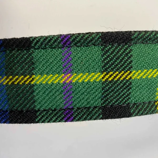 Extra Large Dog Collar Green, Black And Yellow Tartan - Image 2