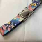 Blue Oriental design dog collar Fits 14" - 19"