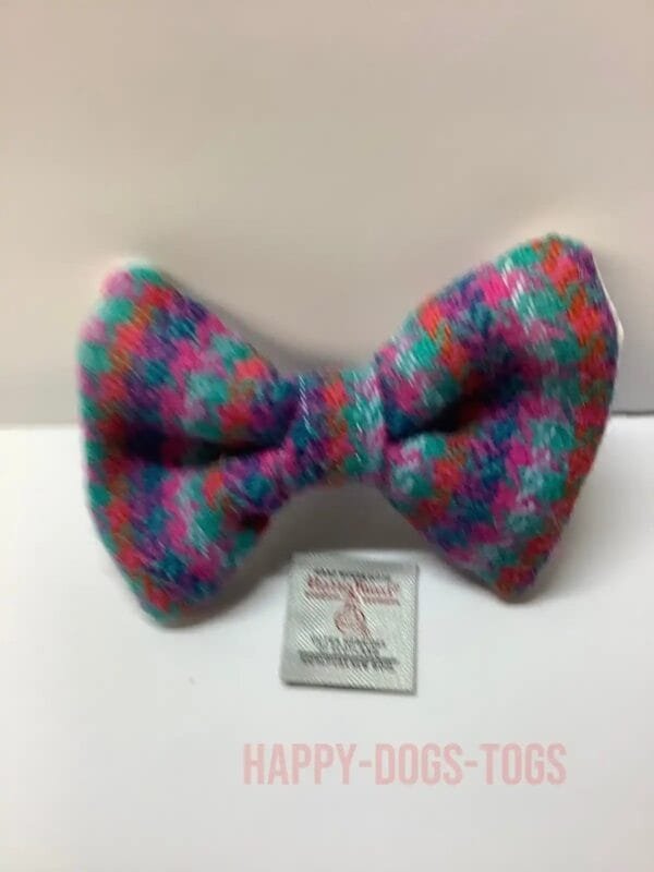 Harris Tweed Over The Collar Dog Dickie Bow