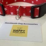 Red with White Stars Dog Collar