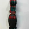 Scottish Tartan Dog Collar in Red, Green and White - Image 3