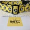 Yellow with Footballs Dog Collar